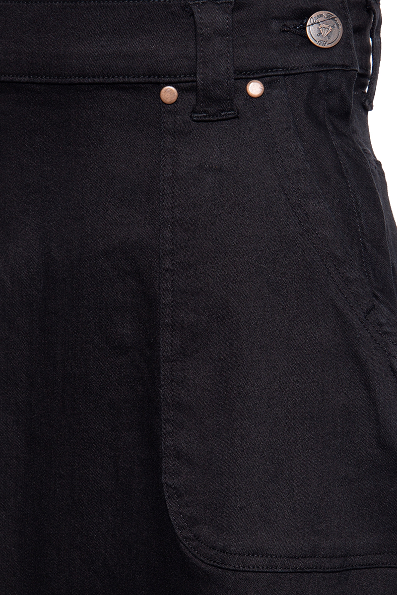50s Denim Swingskirt, black rinsed wash