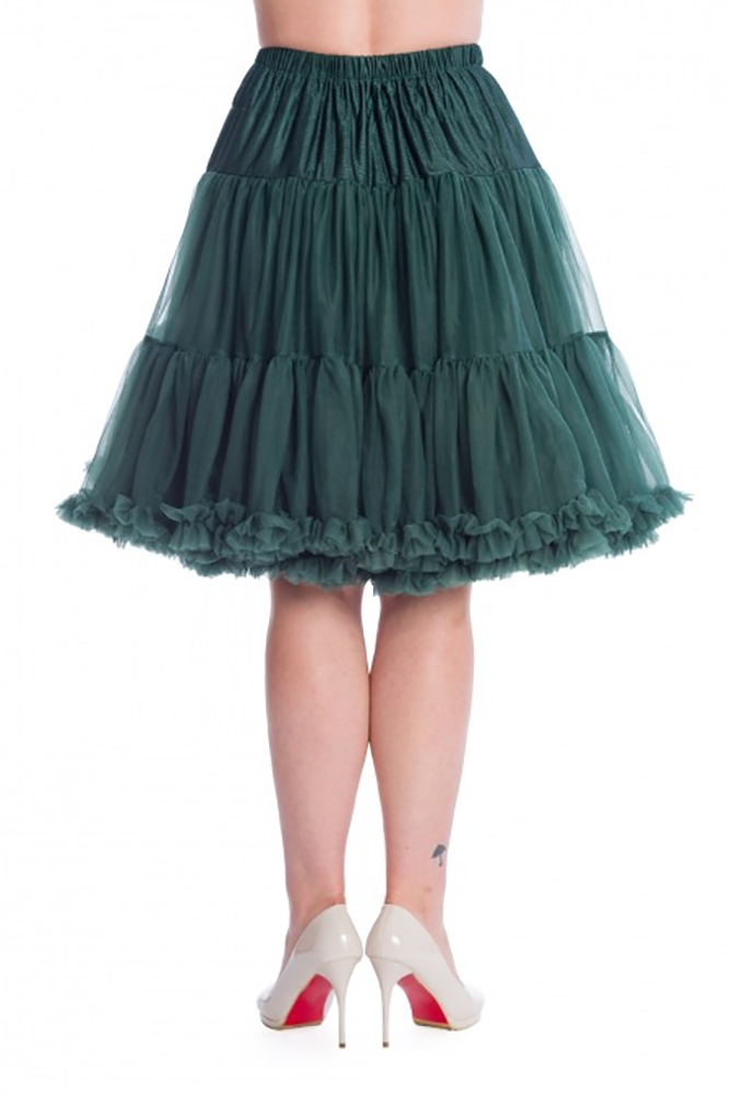 50s Style Lifeforms Petticoat - in Bottle Green