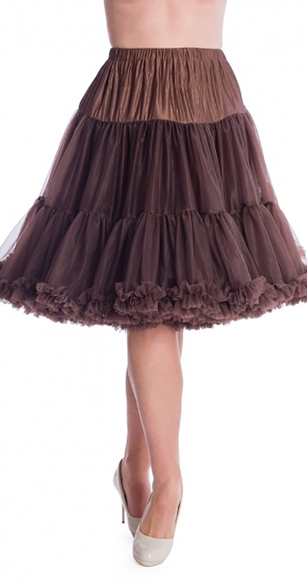 50s Style Swing Rockabilly Dance Petticoat - brown