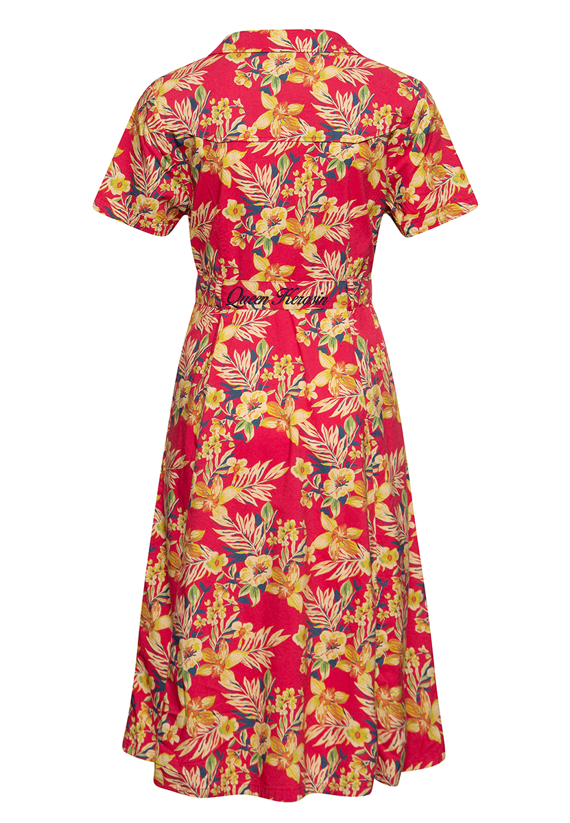 50s Sommerkleid - All Over Print - Hawaii