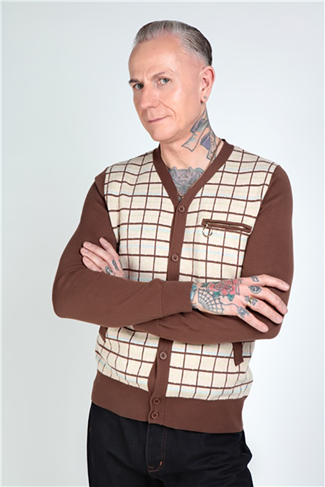 Rockabilly Vest - Thomas Checked in brown
