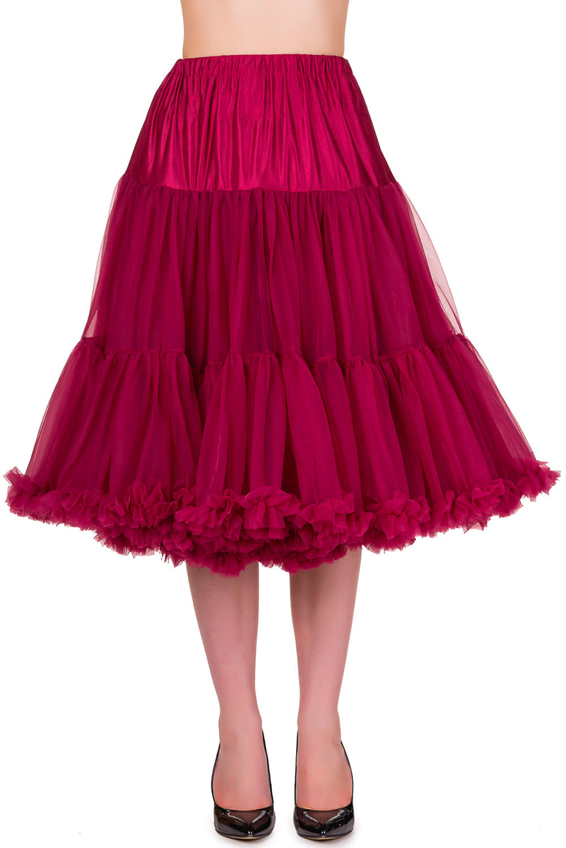 50s Style Swing Rockabilly Dance Petticoat - burgundy