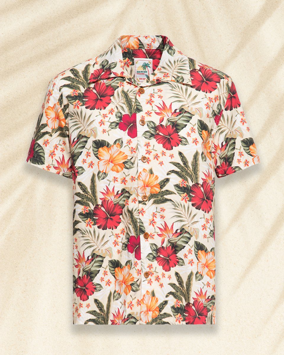 50s Hawaii Hemd - in off white