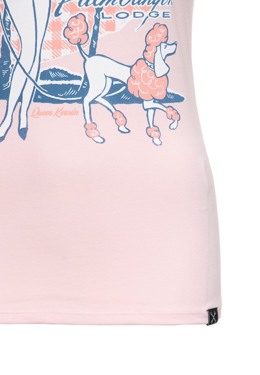 Rockabella T-Shirt- Chi Chi Beach Poodle in Pink
