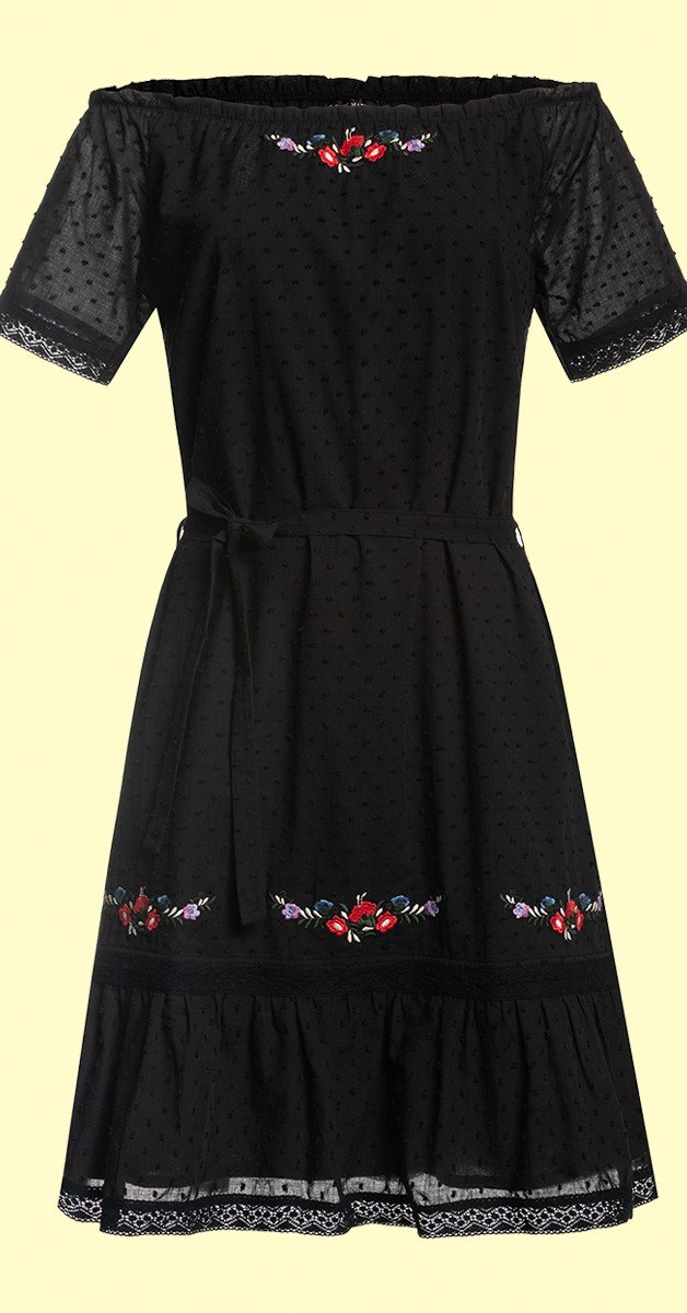 Retro Stil Mode- Kleid - Vive Maria Boho Black Dream Damen Blusenkleid