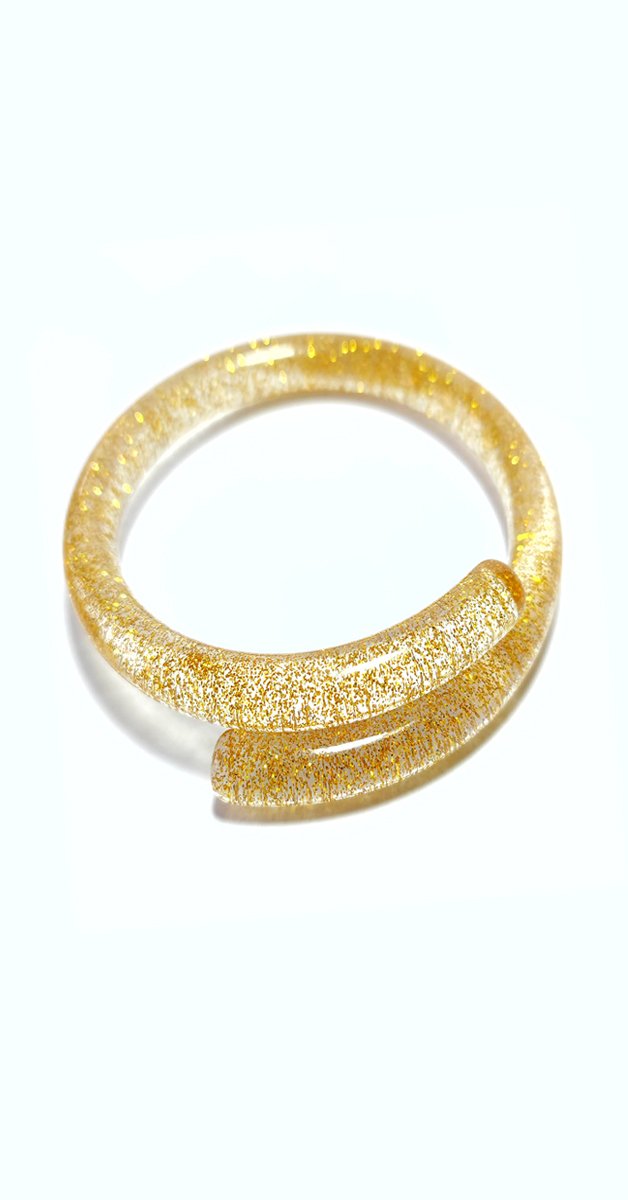 Vintage Style Jewellery - Bangle gold with glitter