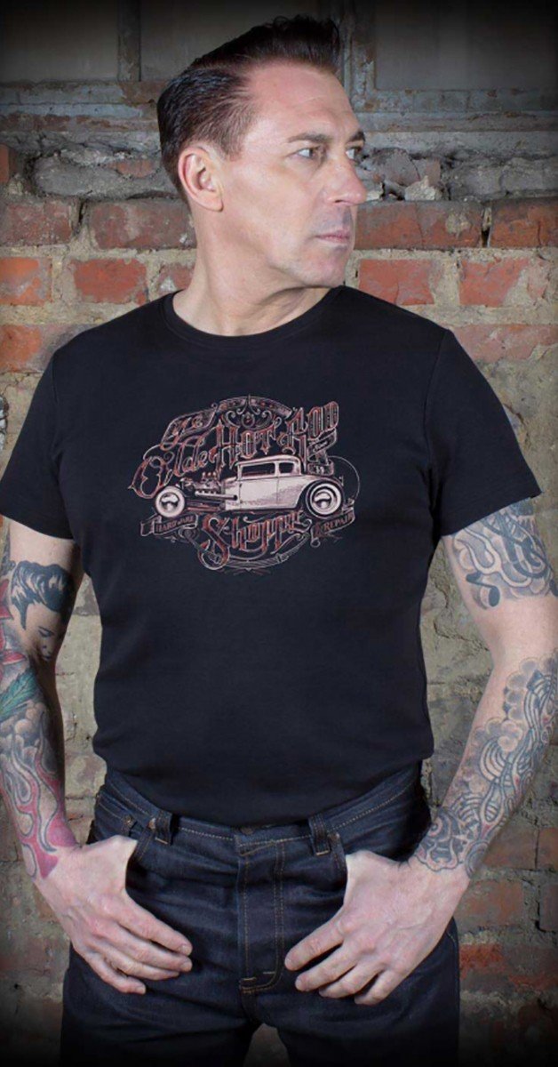Rockabilly Clothing - T-Shirt - Ye Olde Hotrod Shoppe - Black