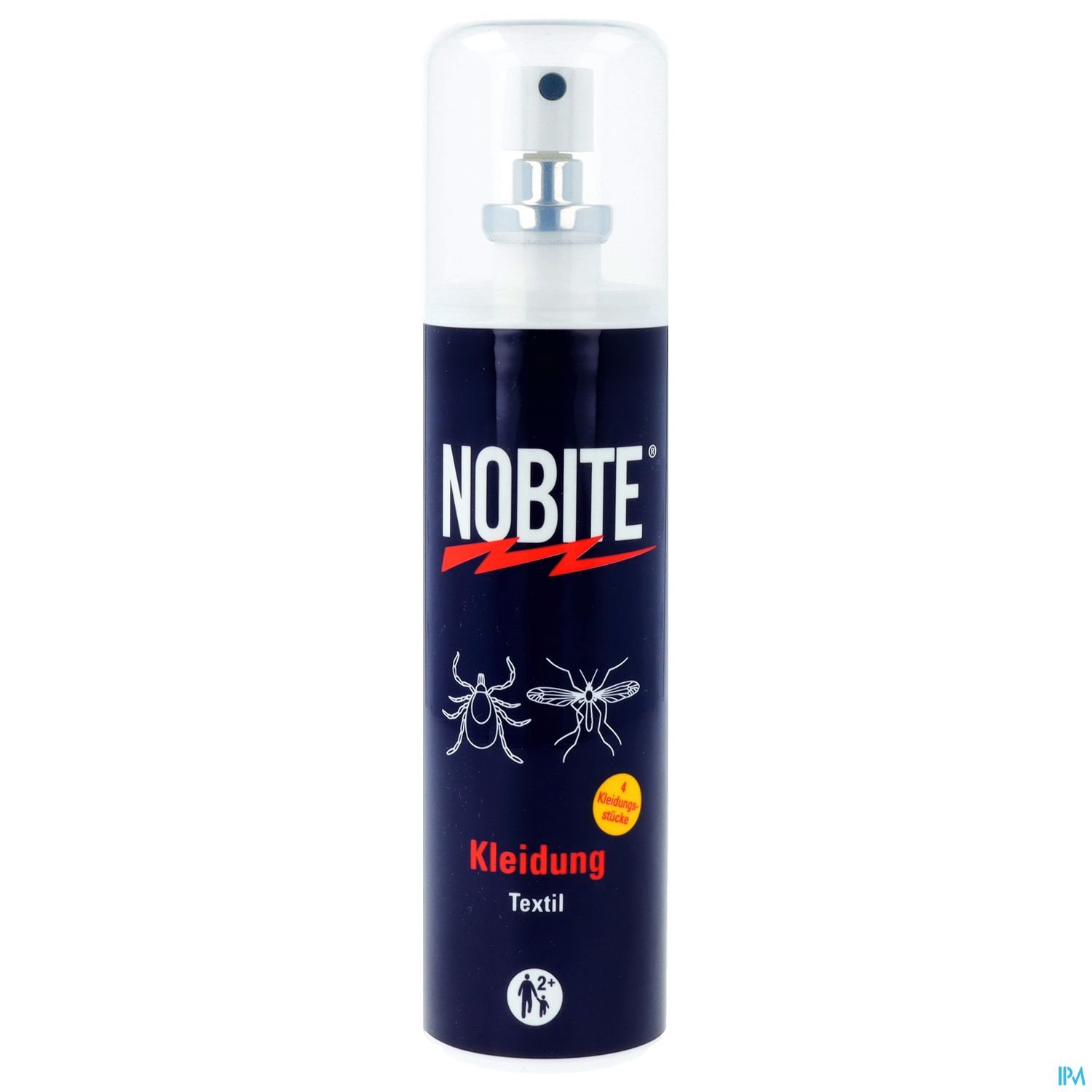 Sprayflasche mit Insektenschutzmittel für Textilien der Marke NOBITE.