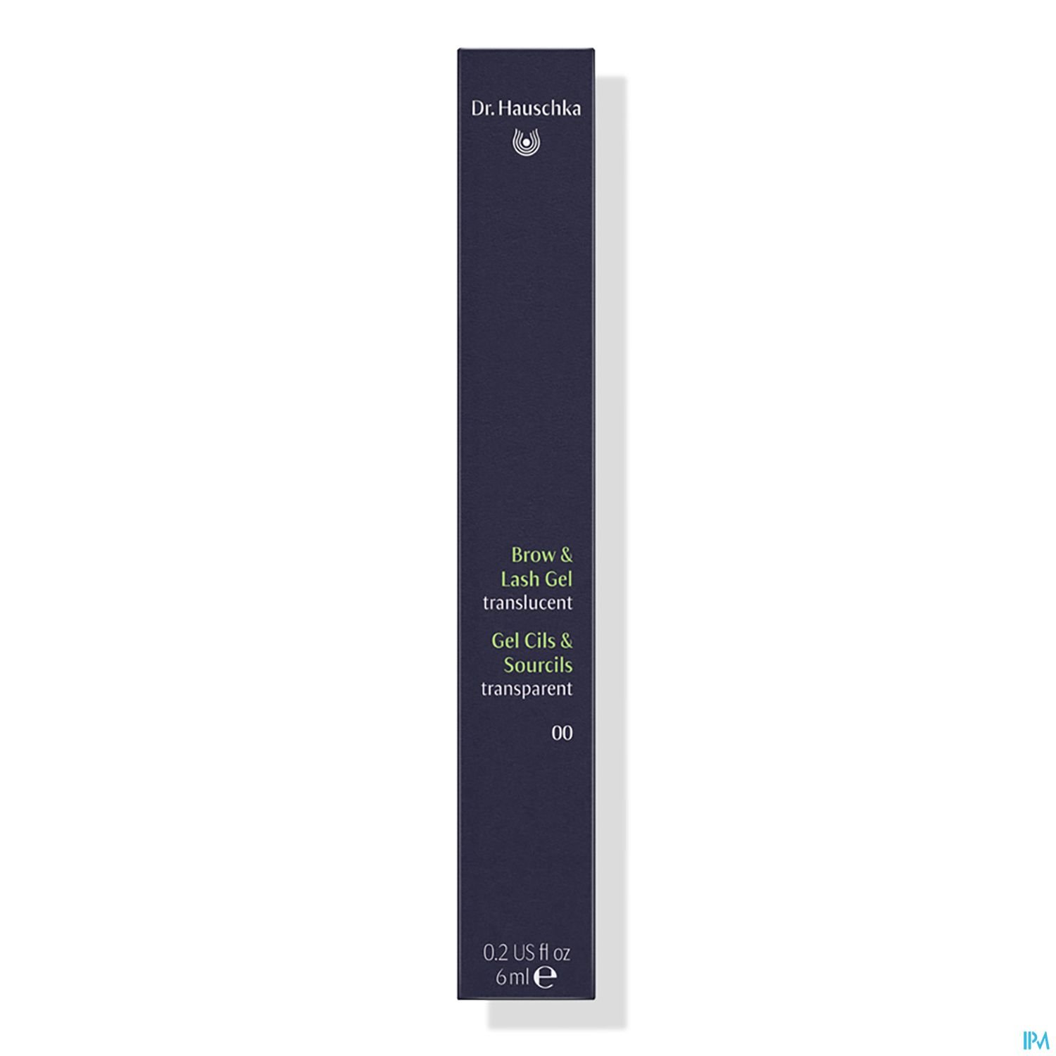 Schachtel mit Dr. Hauschka Augenbrauen- und Wimperngel in translucent.
