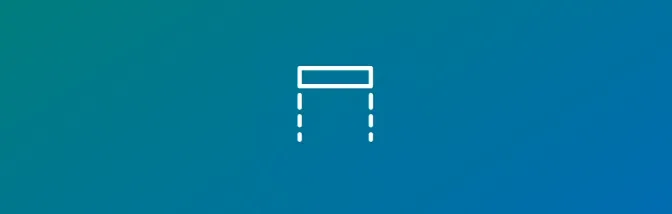 Symbol eines Fußballtorrahmens auf gradientiertem Hintergrund, geeignet für sportliche Themen und Fußballbezogene Inhalte.