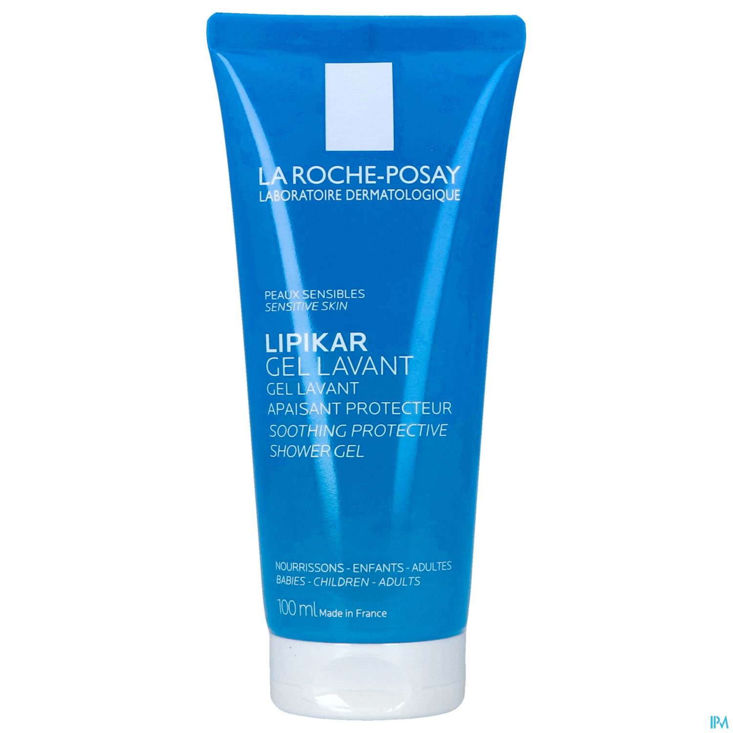 Tube mit Duschgel von La Roche-Posay, blaues Design, 100 ml, für empfindliche Haut.