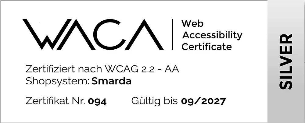 Zertifikat für Barrierefreiheit gemäß WCAG 2.2-AA