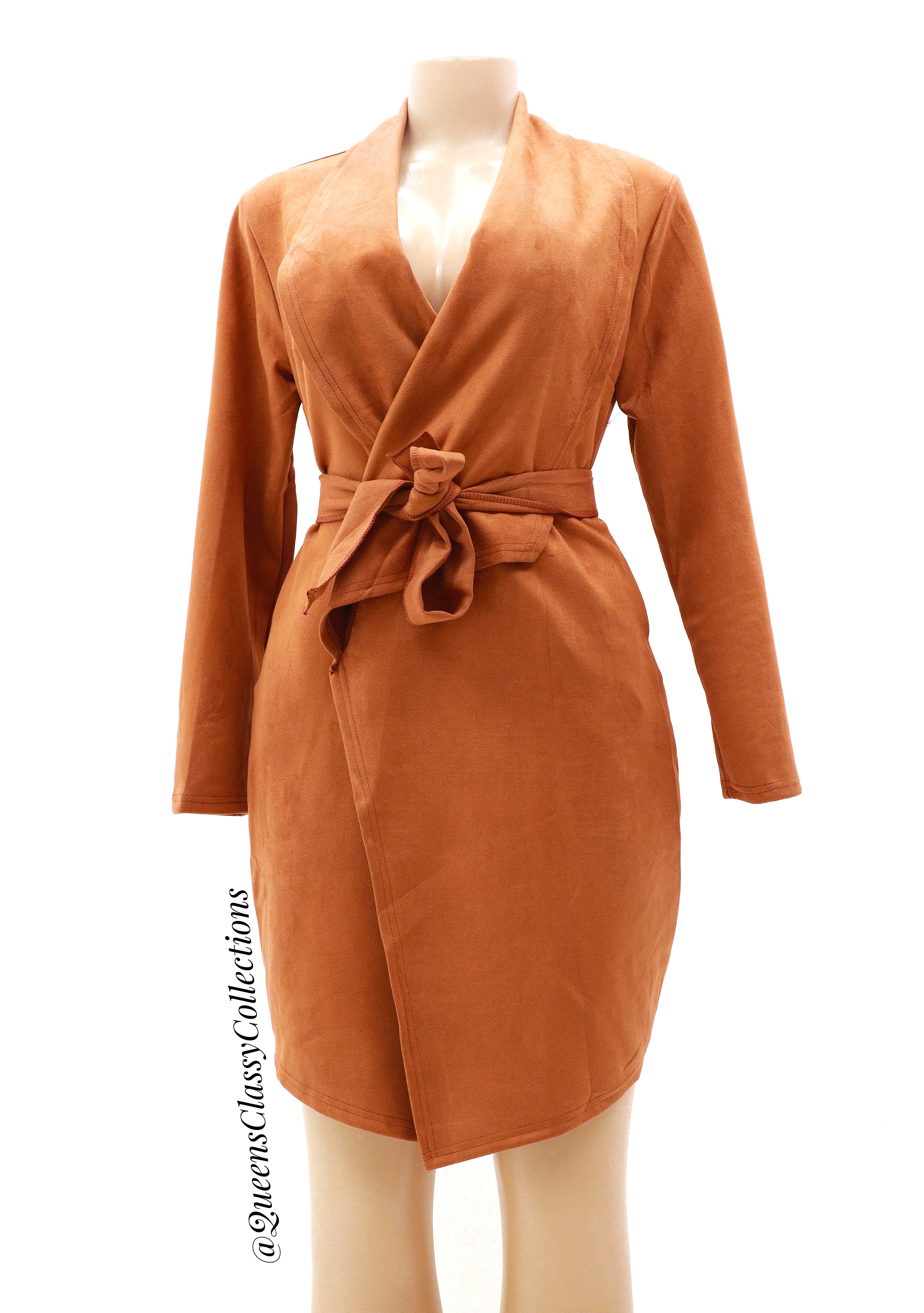 Suede  trench coat