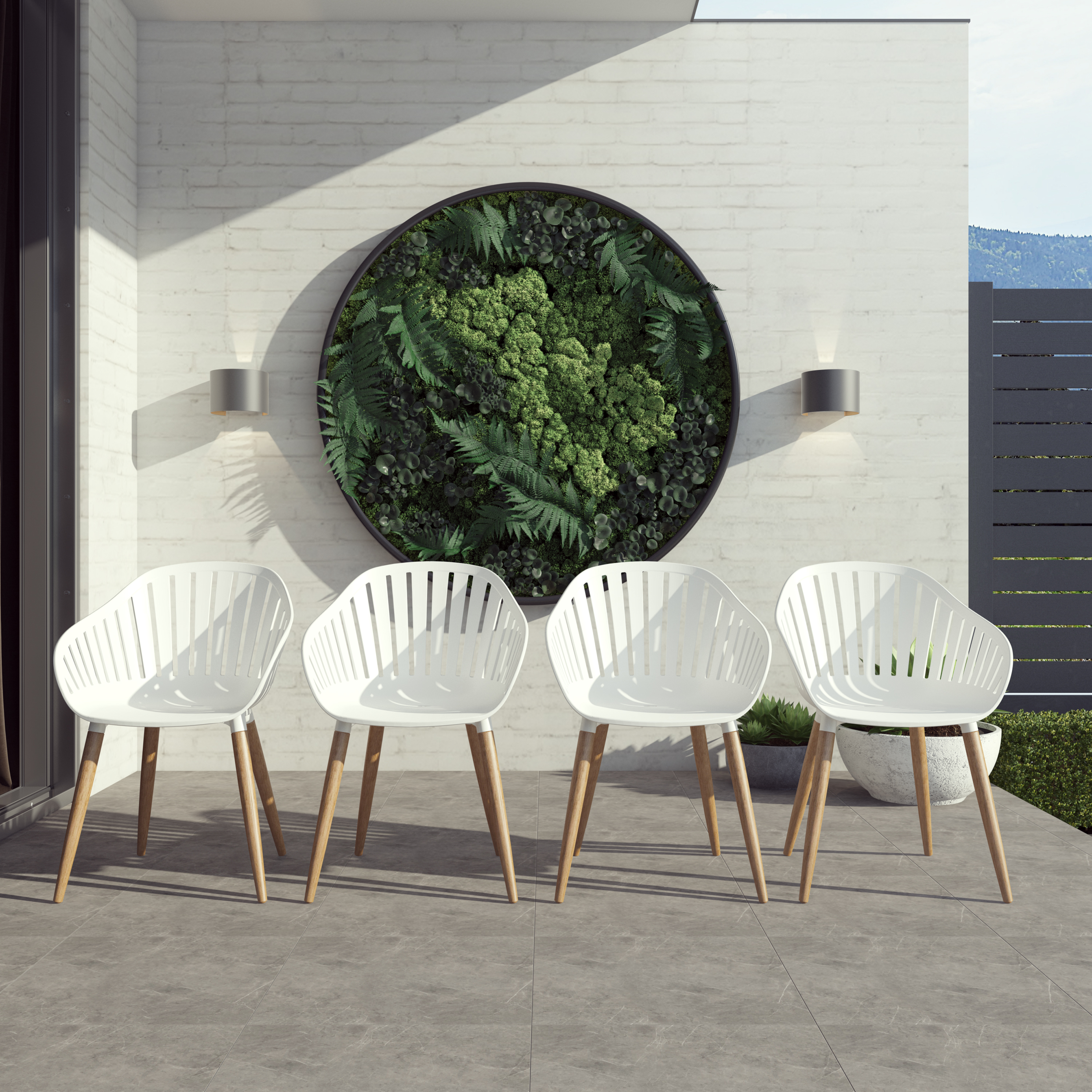 Amazonia Bois 7-Piece Outdoor Dining Set | Teak Finish | Ideal For Patios