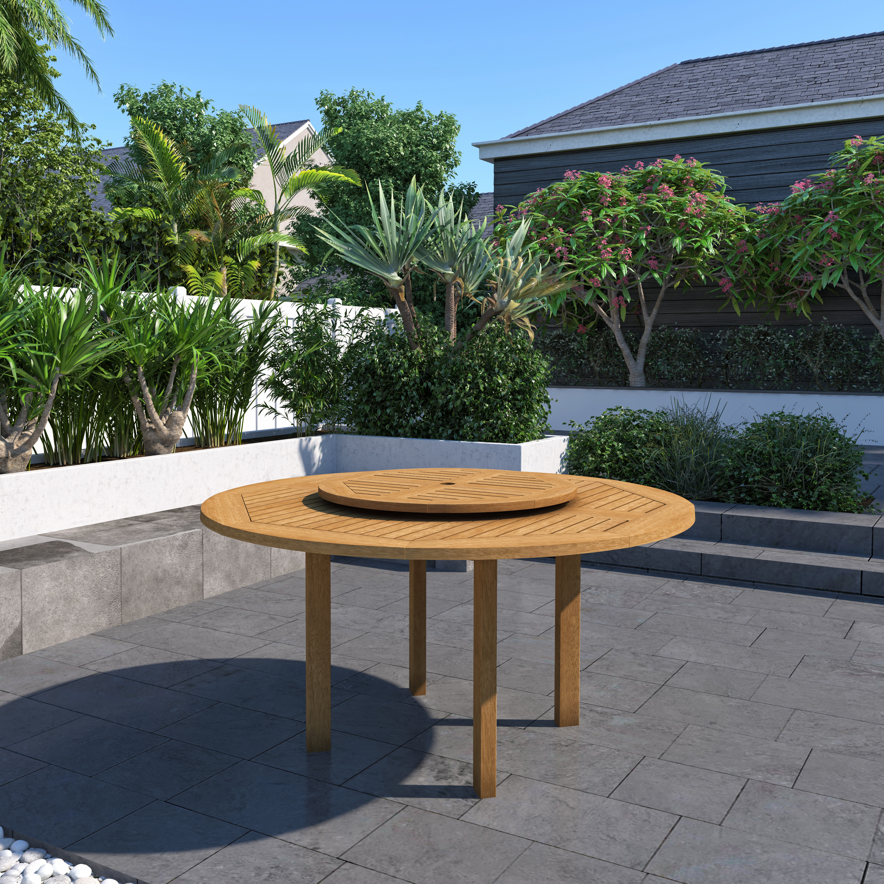 Amazonia Bois 7-Piece Outdoor Dining Set | Teak Finish | Ideal For Patios