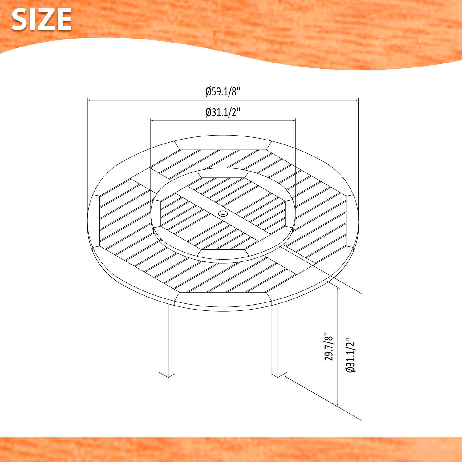 Amazonia Bois 7-Piece Outdoor Dining Set | Teak Finish | Ideal For Patios