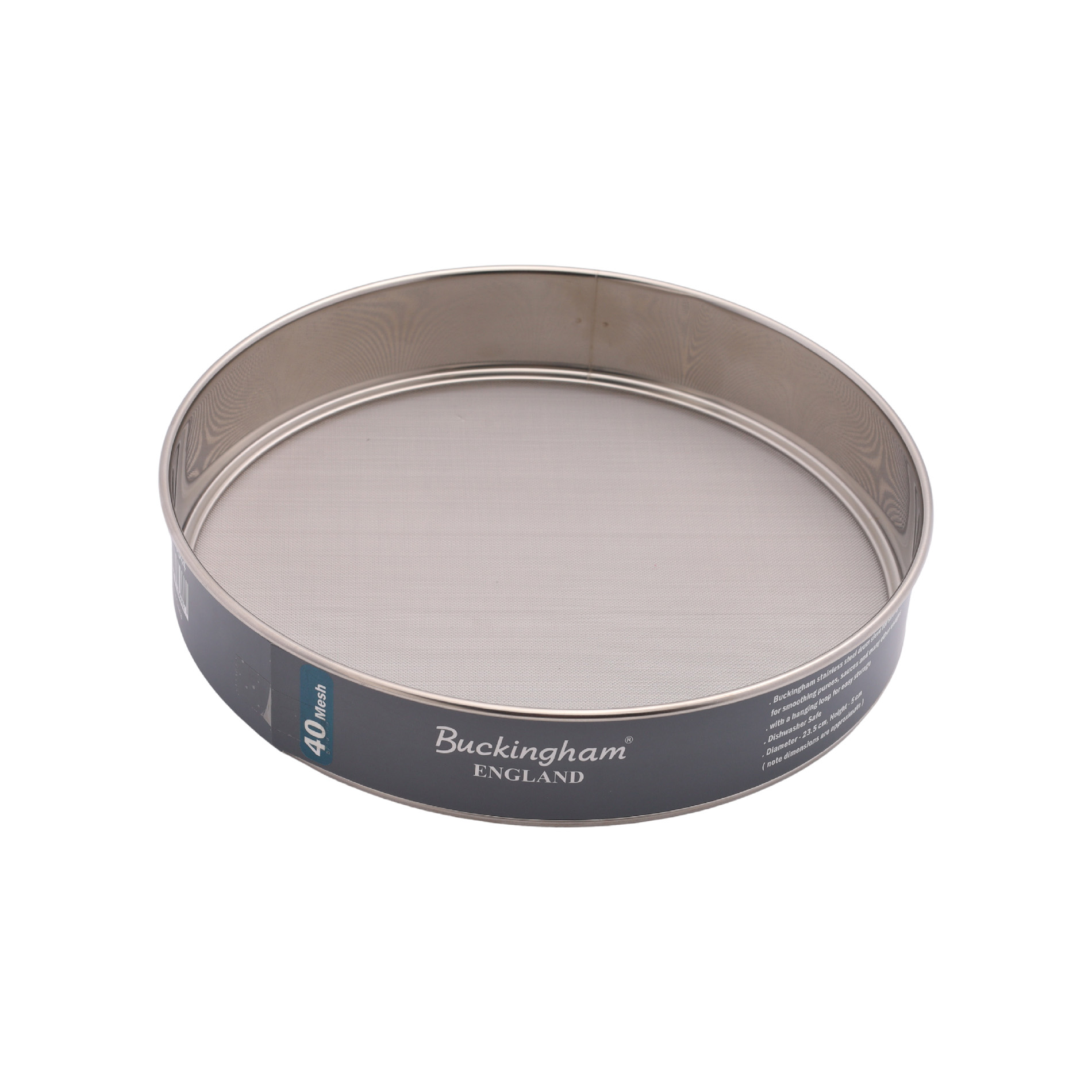 Buckingham Stainless Steel 40 Mesh Drum Sieve