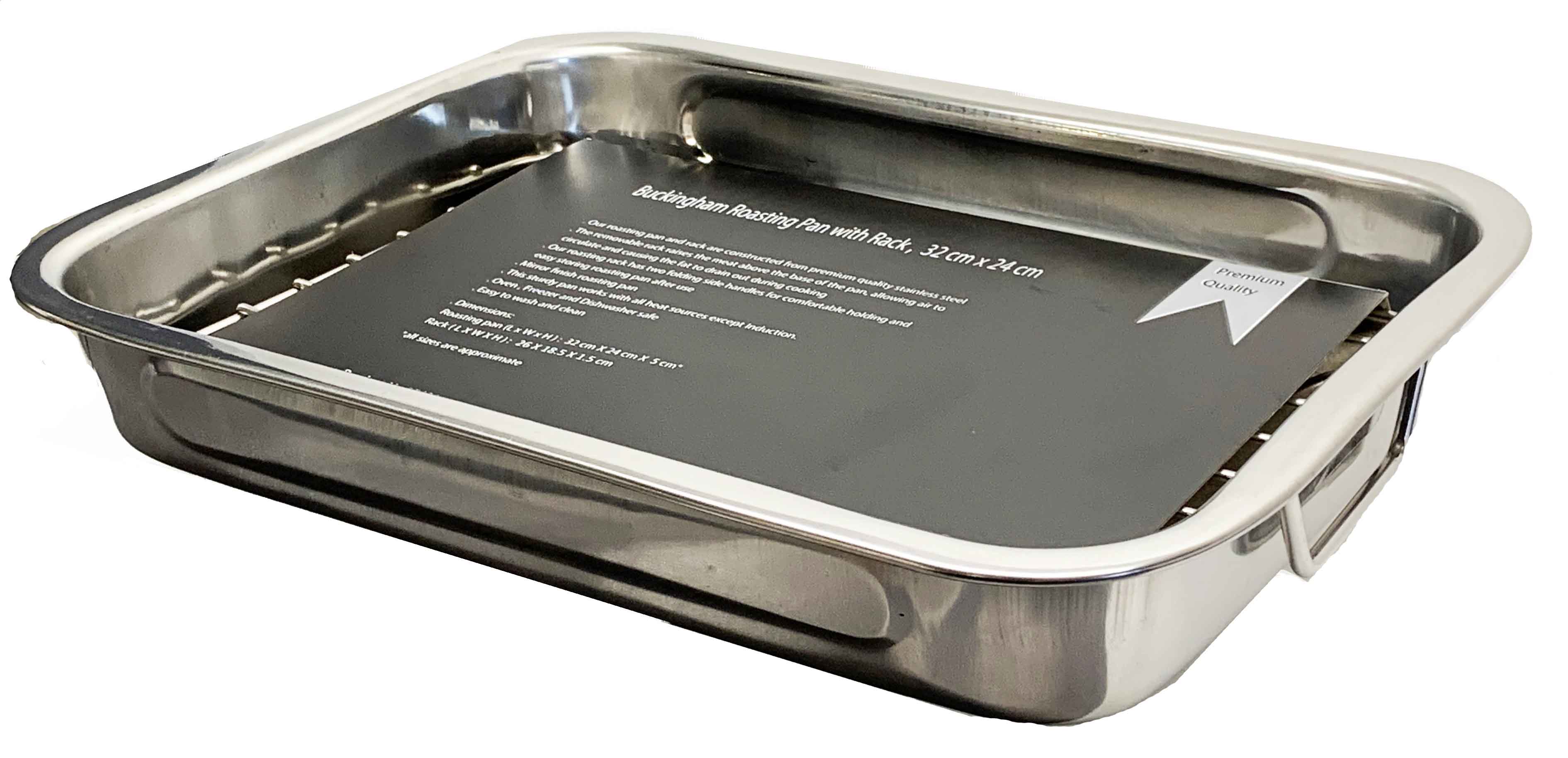 Buckingham Roasting Pan with Rack, 32 cm x 24 cm