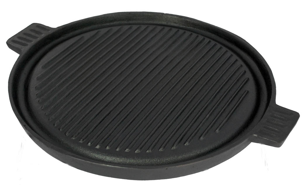 Buckingham Pre-Seasoned Cast Iron Reversible Round Grill Plate