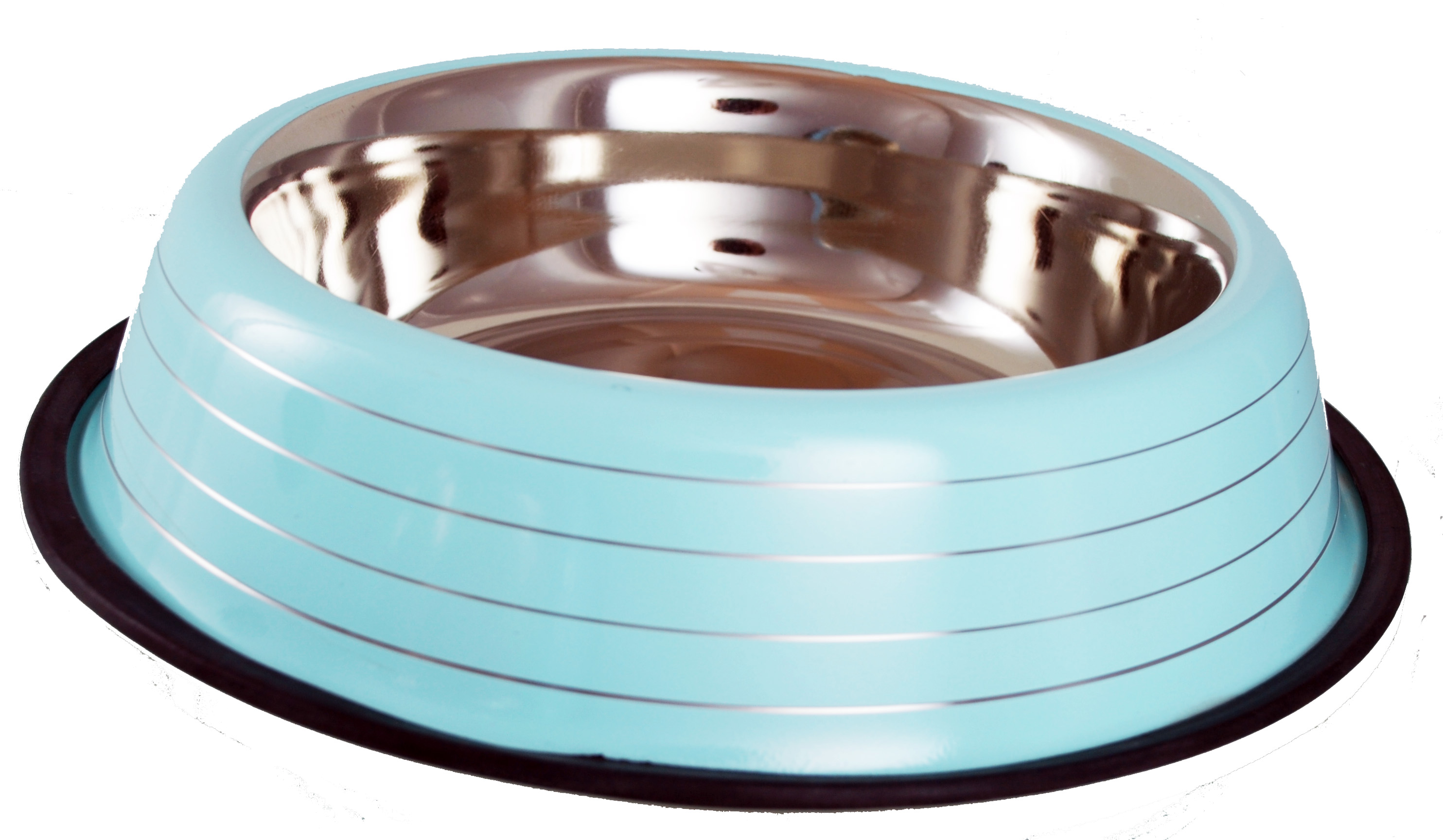 Buckingham Striped Dog Bowl Baby green (96oz)