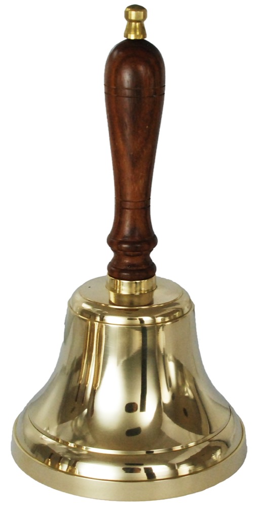 Buckingham Solid Brass Hand, Dinner, Reception, School, Last Order, Library, Pub Bell, 11 cm