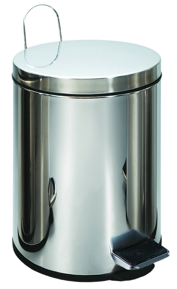 Buckingham Stainless Steel Pedal Bin Waste Trash Bin for Bathroom Kitchen Office 5 Litres