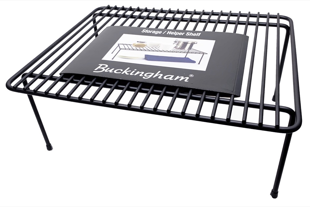 Buckingham High End Storage Helper Shelf Jar Holder Cupboard Storage Organiser, Black, High End Premium Quantity, 44 cm