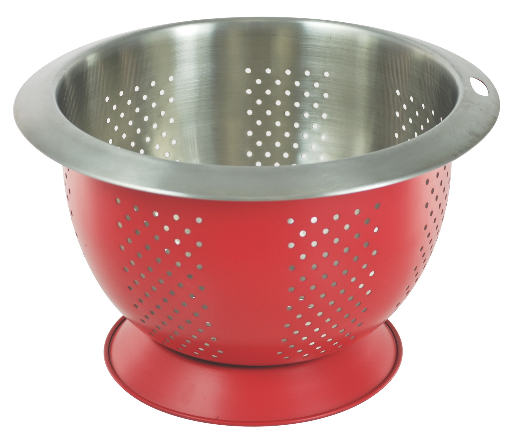 Buckingham Stainless Steel Wide Colander, 28cm, Red