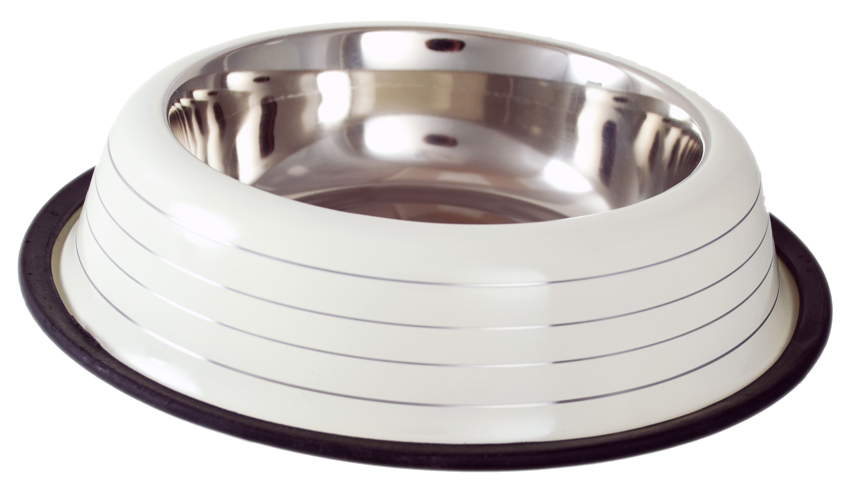 Buckingham Striped Dog Bowl Cream (32oz)