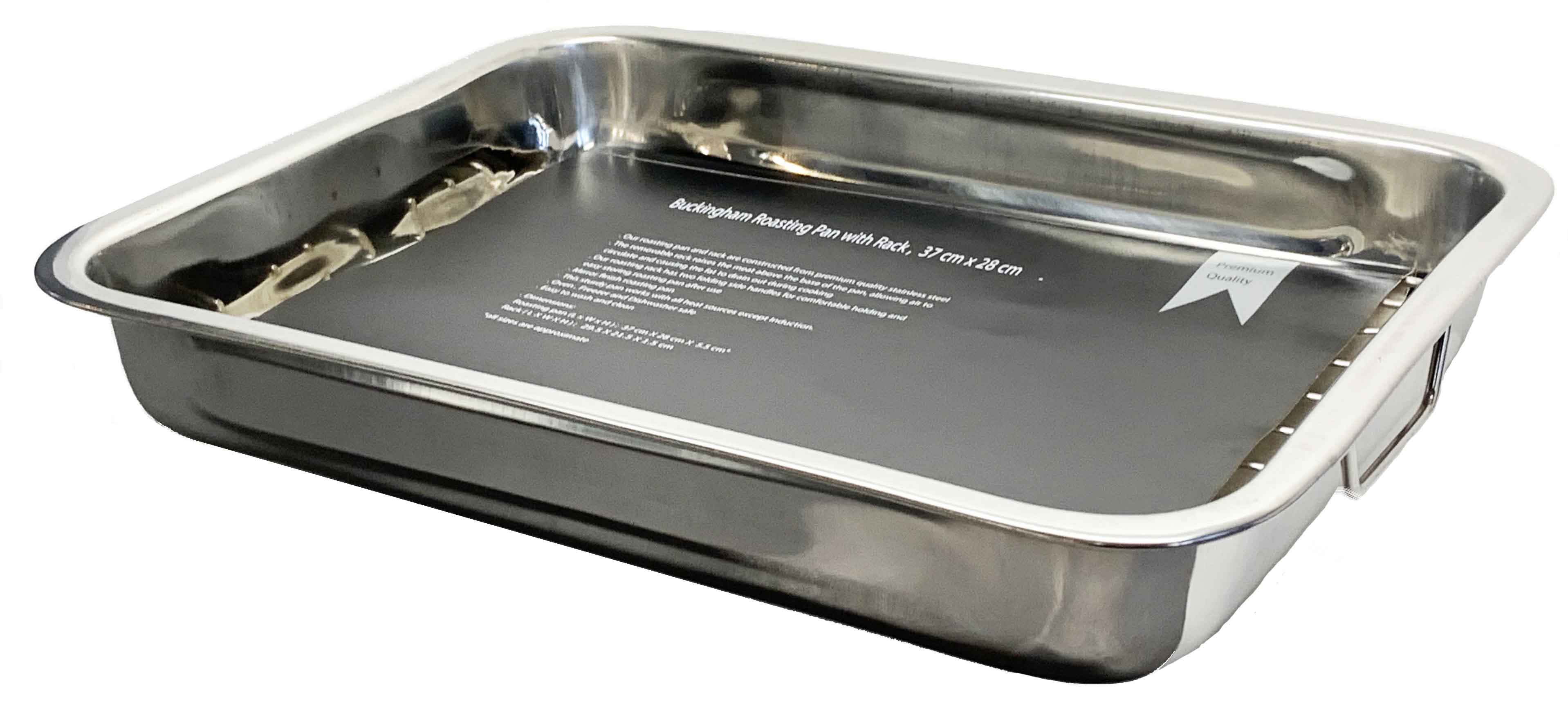 Buckingham Roasting Pan with Rack, 37 cm x 28 cm