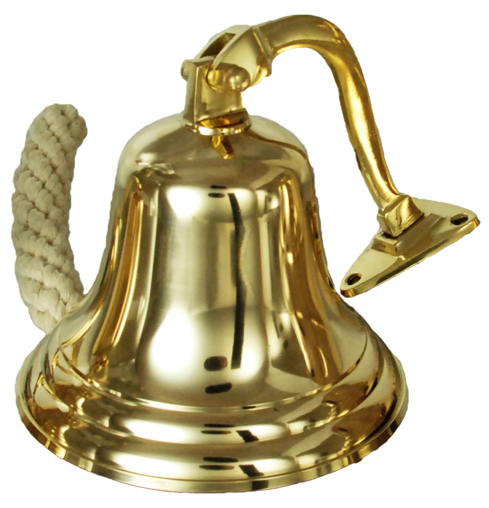 Buckingham Solid Brass Large Ship Bell Pub Door Last Order School Dinner Nautical Bell 3 " / 7.5 cm