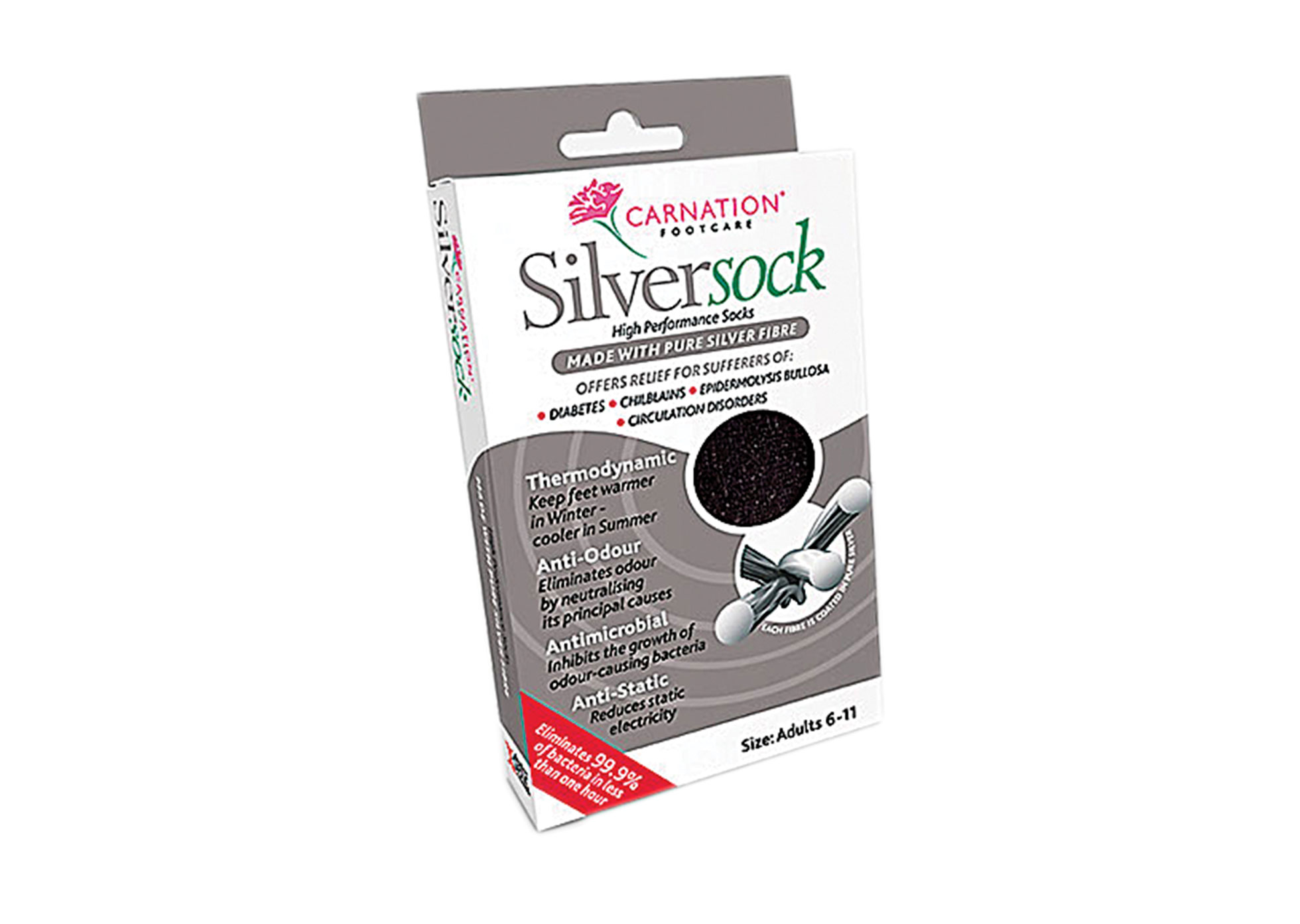 Silversocks - Adults (Black ) - Per Pair - Sizes 6 - 11