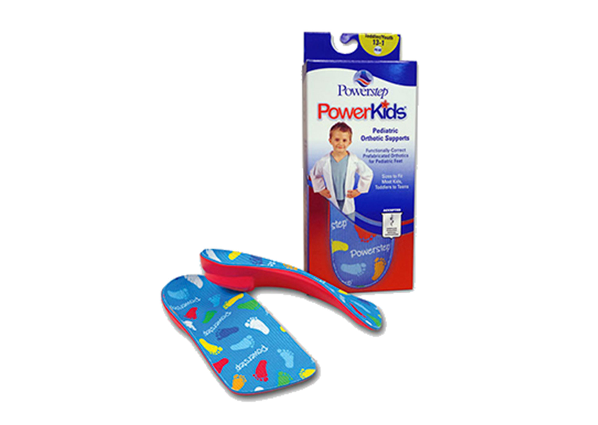 Carnation Footcare Insoles - Powerstep - Powerkids - Code B - Child - 7.5 - 8.5 - Per Pair