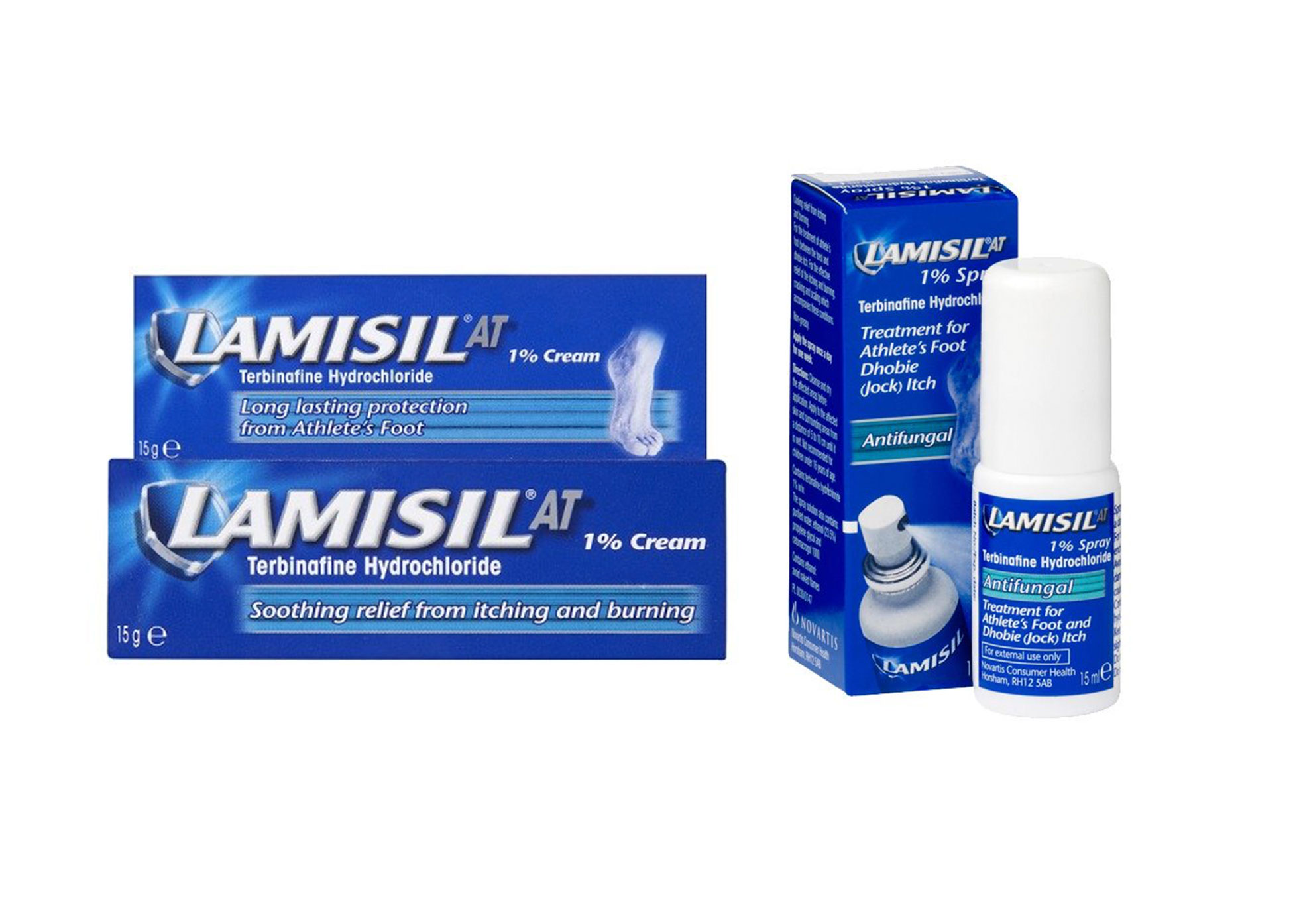 Lamisil 1% AT (Terbinafine Hydrochloride) - Cream 7.5g Tube - Fungal Treatment