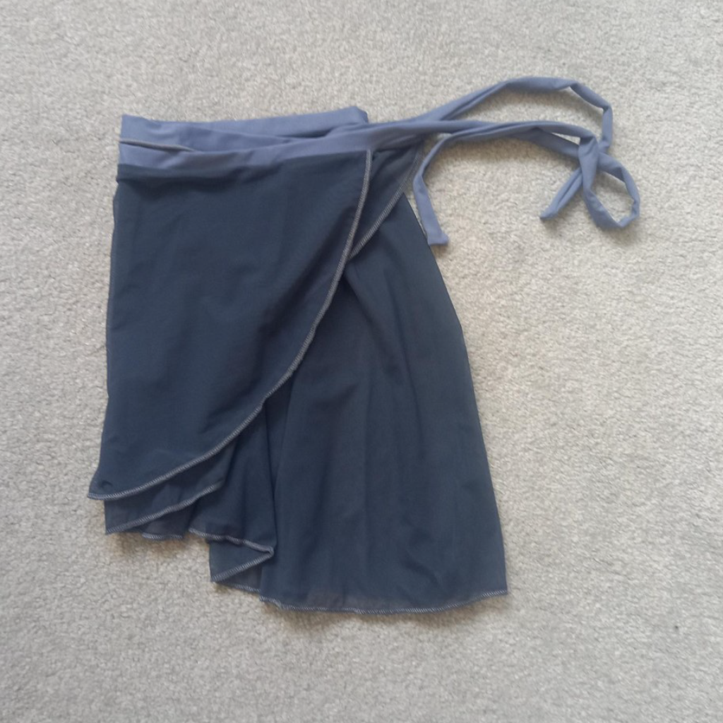 GREY WRAPOVER SKIRT