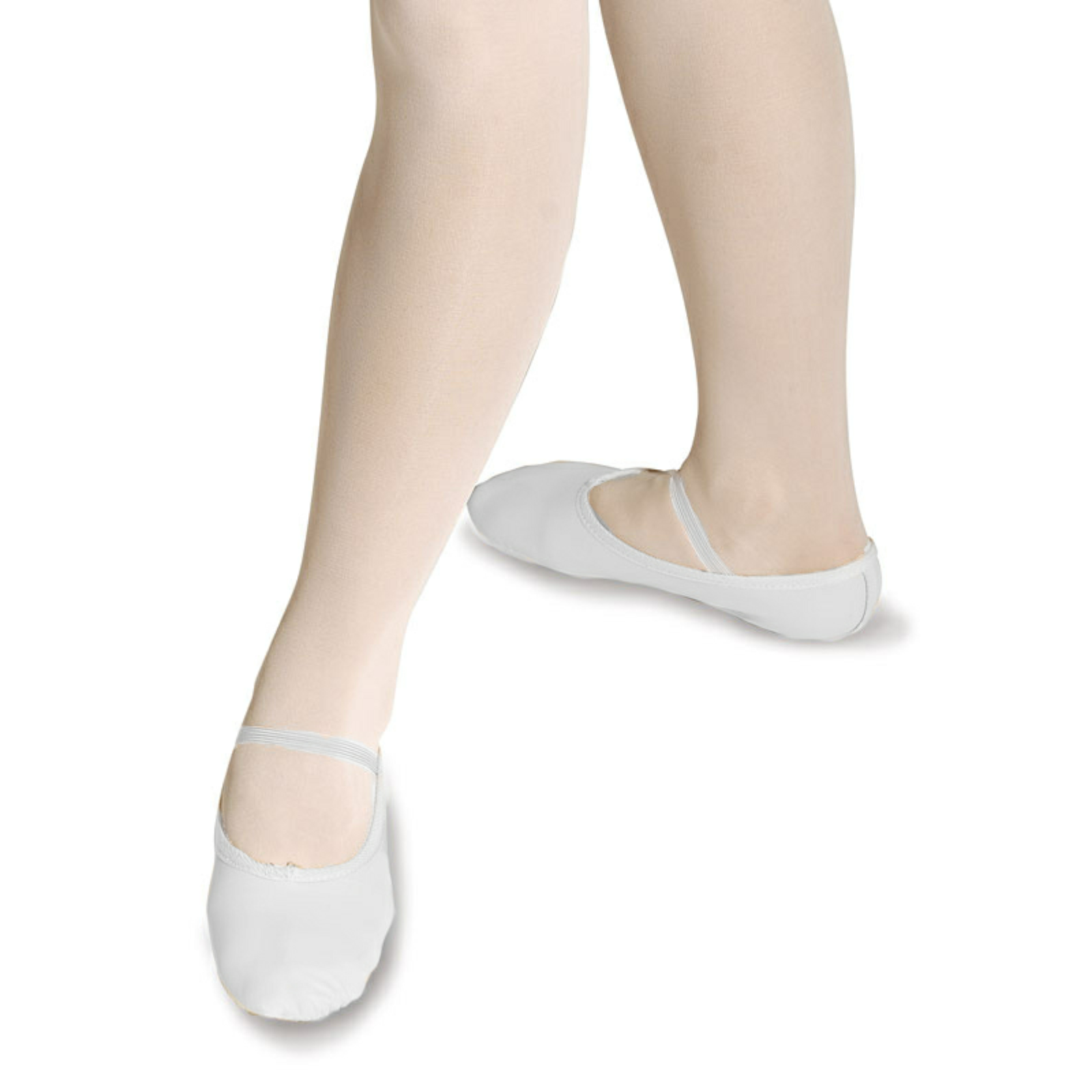 WHITE LEATHER OPHELIA BALLET SHOES