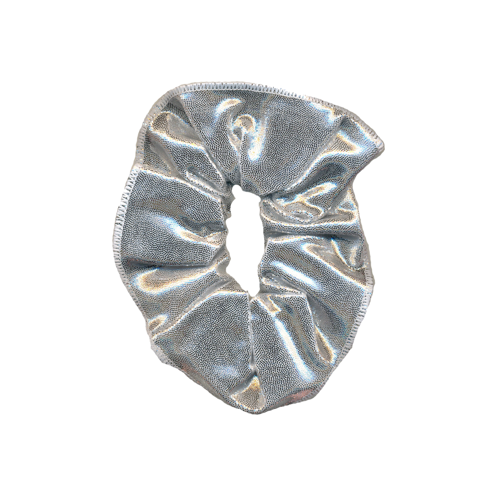 SILVER HOLOGRAM SHINE HAIR SCRUNCHIE