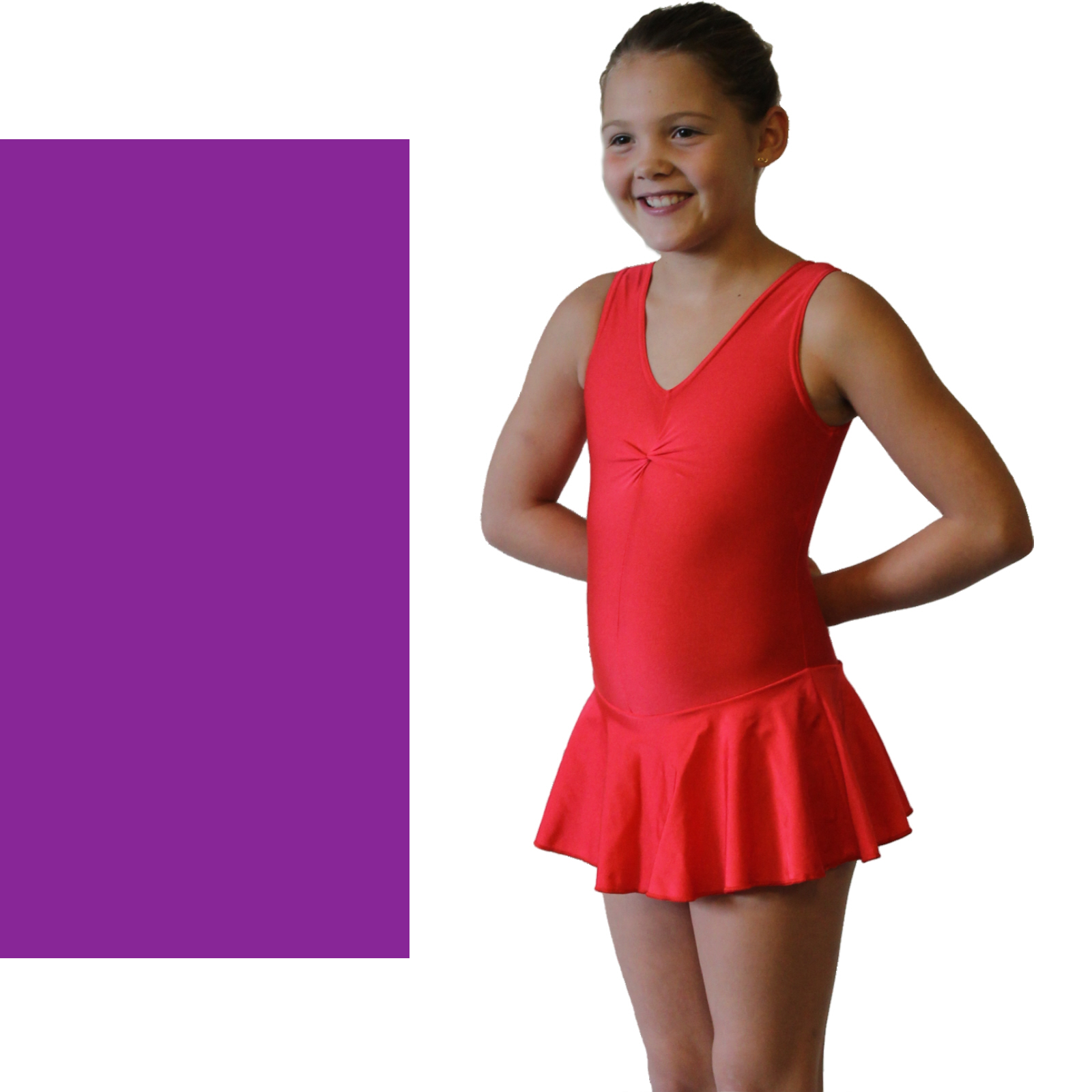 KATIE - PURPLE SKIRTED LEOTARD