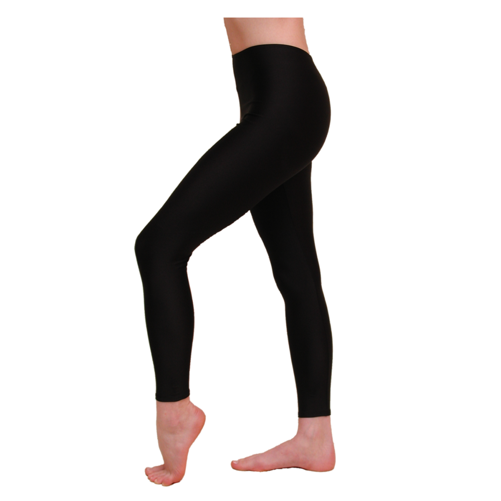 EFT - BLACK LYCRA FOOTLESS TIGHTS / LEGGINGS