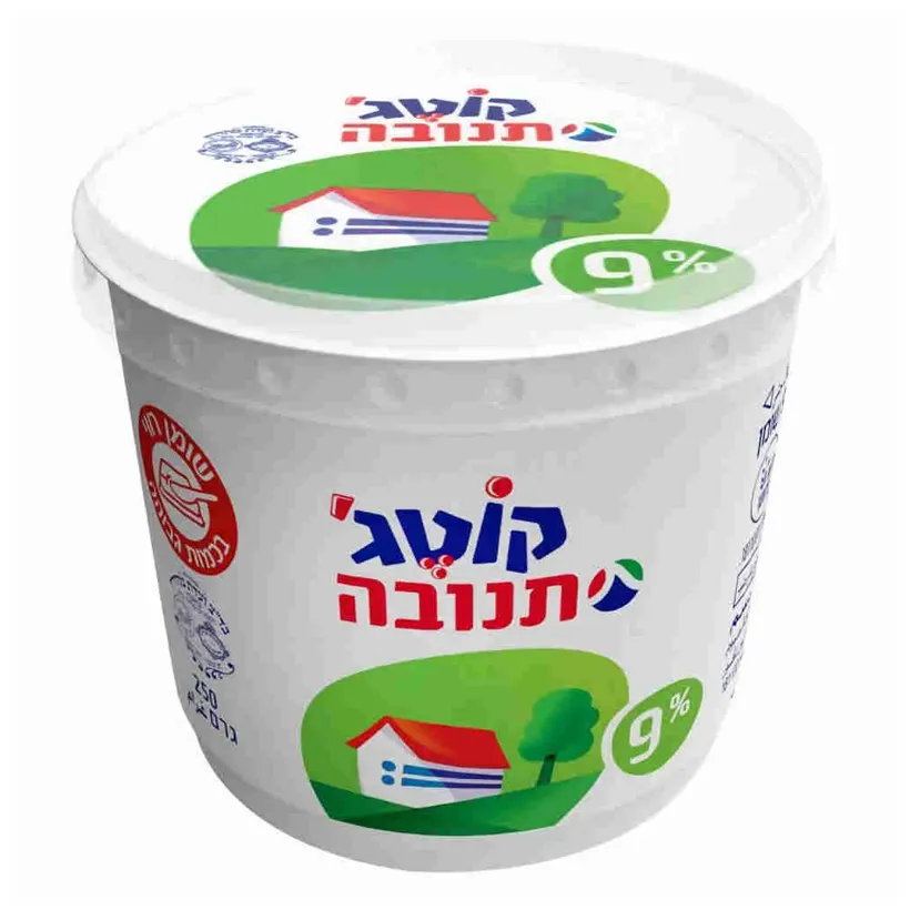 קוטג 9% שומן 250 גרם מהדרין