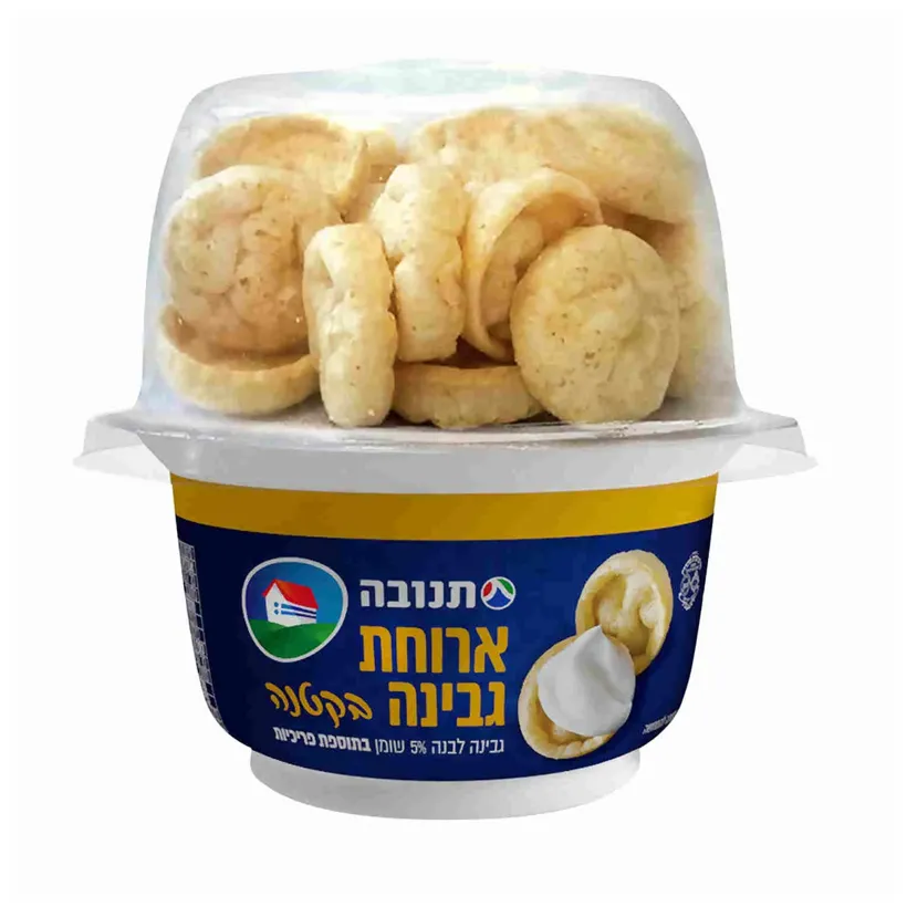 גבינה לבנה 5% בתוספת פריכיות