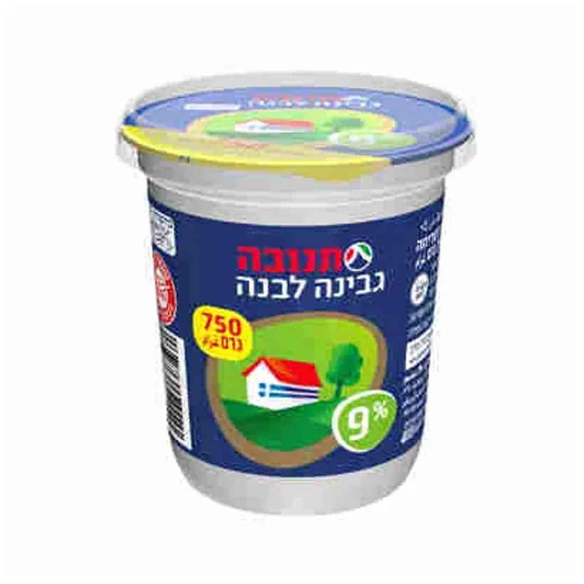גבינה לבנה 750 גרם 9% בד"צ