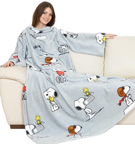 Coperta con maniche e tasca KANGURU DELUXE SNOOPY