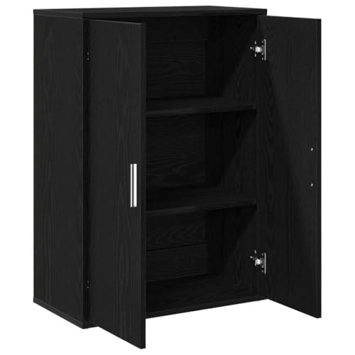 Vidaxl Sideboard Rovere Nero 60X31X84 Cm Legno Ingegnerizzato
