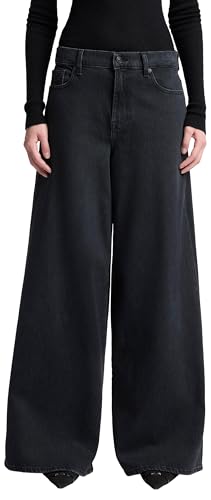7 For All Mankind Para Mujer. 7UL60C311O3 Jeans Marie Wide Leg Negro (27), Casual, AlgodóN-image