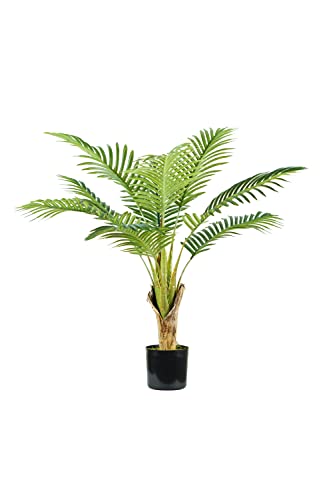 Pianta Palma Areca In Polietilene Con 9 Foglie E Vaso Con Muschio 90Cm