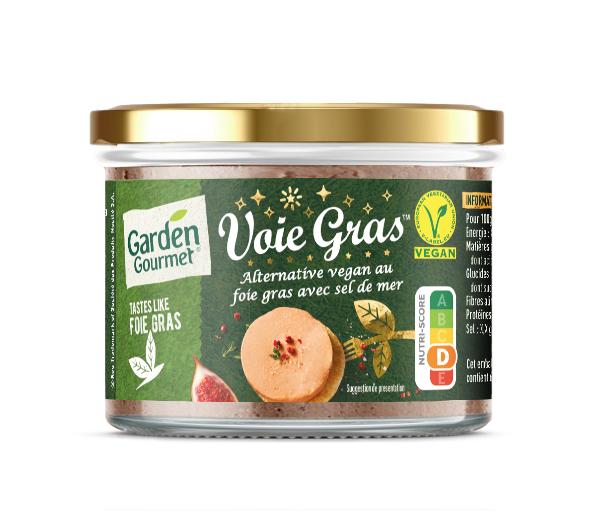 Voie Gras (Foie Gras) Voie Gras is issued Nutri-Score D rating