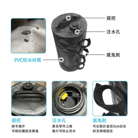 【營伙蟲1177】客廳帳睡袋 10L 儲水袋 注水袋 加固水袋 炊事帳固定水袋 支架固定水袋 加重固定