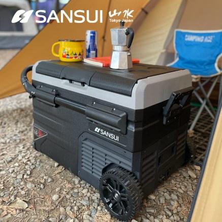 【營伙蟲970】山水SANSUI 雙槽溫控 行動冰箱 露營冰箱 車用 35L 45L 55L 移動式雙槽行動冰箱 LG