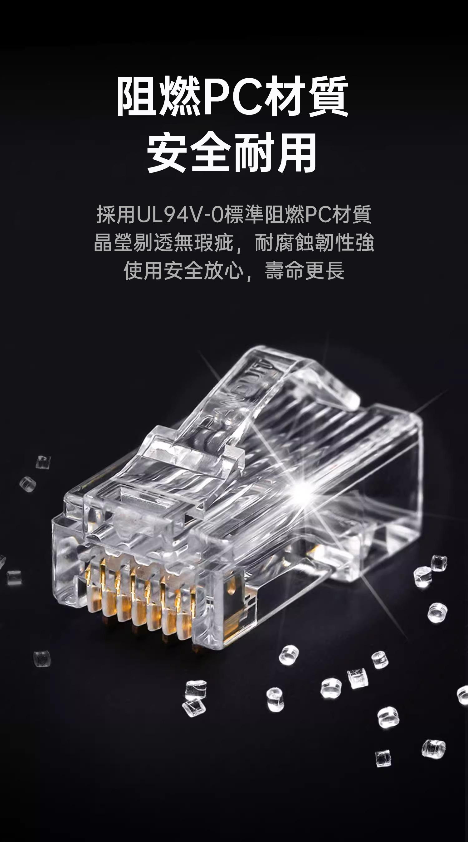 PANDUIT Cat 6 無遮蔽式水晶頭合適24-26AWG網路線【單件】 - NKPLG-C